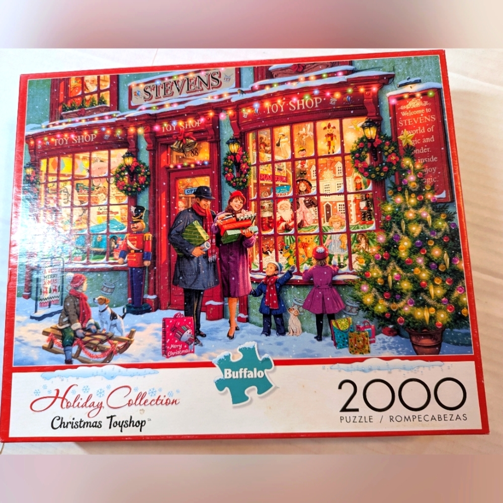 Christmas Toyshop 2000 Piece Puzzle By Buffalo Puzzles BN Sealed